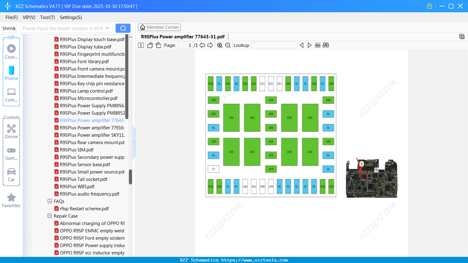 OPPO R9SPlus Power Amplifier 77643-31